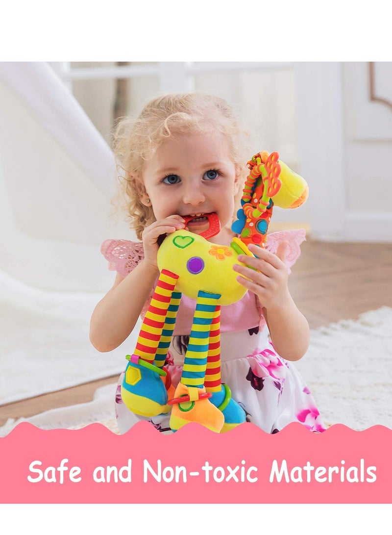 Car Seat Toys, Hanging Baby Stroller Toys Baby Rattles 0-11 Months for Baby Stroller Colorful Animal Bell Rattle for Infants Sensory Soft Baby Musical Toys for Moving for Newborn Boys Girls Gifts  - Image 5