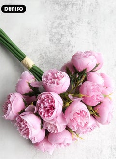 DUNISO Artificial Peony Flower 1 Bouquets 27 Heads, Reusablr Simulation Artificial Flowers,  Faux Silk Peony Flowers Bouquet for Wedding, Home, Office, Party, Wedding Decor  - Image 5