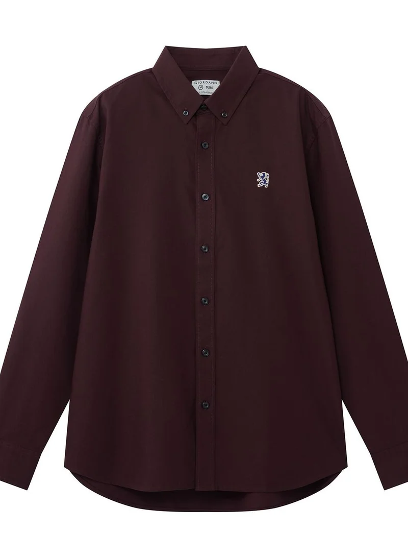 جيوردانو قميص رجالي بأكمام طويلة من أكسفورد