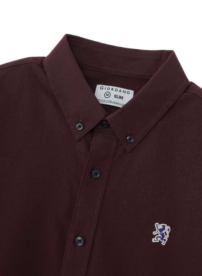 جيوردانو قميص رجالي بأكمام طويلة من أكسفورد - Image 3