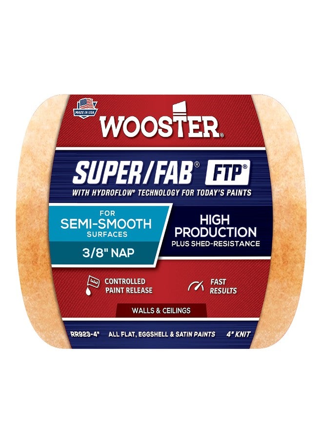 ووستر غطاء أسطوانة طلاء Wooster RR923-4 Super Fab FTP بمقاس 3/8 بوصة و4 بوصات - Image 2