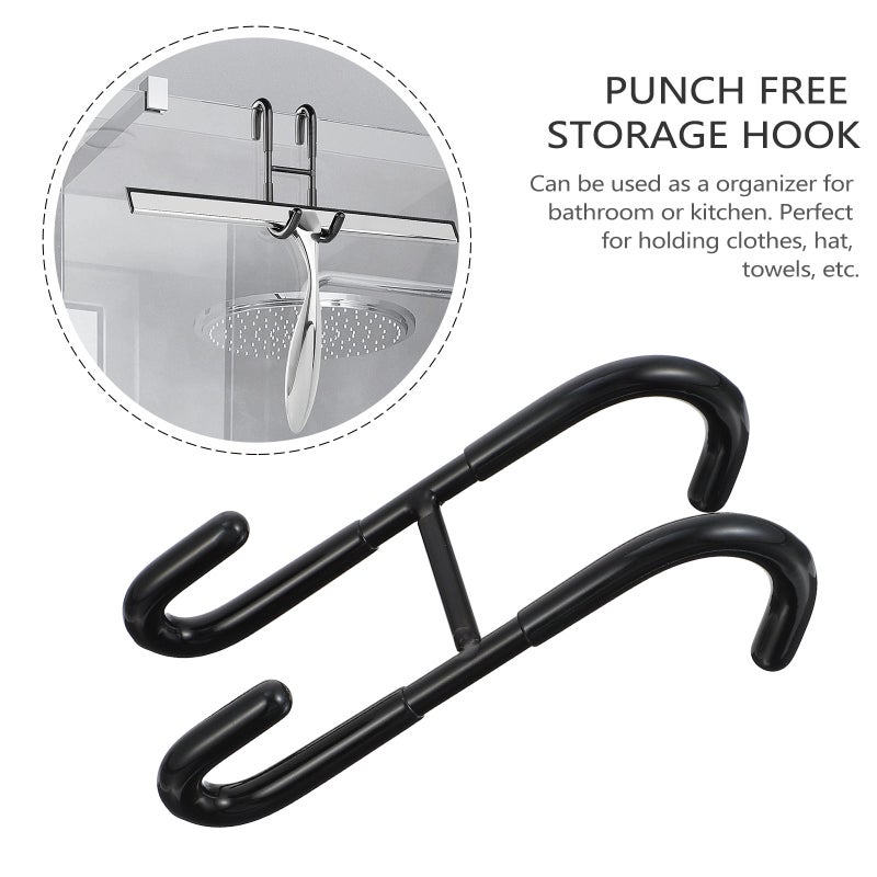 Door Hook for Hanging Clothes, No Punch Stainless Steel Hooks, Multipurpose Storage - Image 3