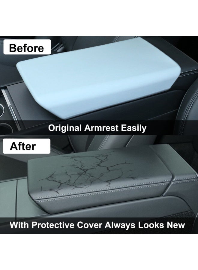 فيتوسي غطاء الرفيف المركزي للسيارة مناسب لـ تسلا مودل 3 2025 2024 هايلاند و مودل Y جونيبر 2025–2026 – محافظ للمنصة المركزية المتينة، قطعة إضافية داخلية للسيارة مقاومة للخدوش، اللون الأبيض - Image 2