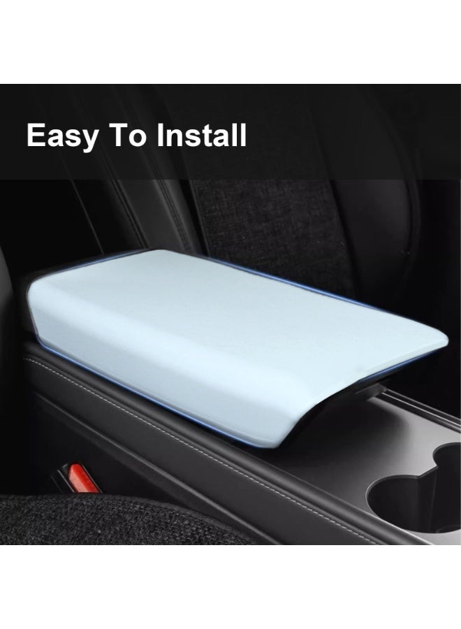 فيتوسي غطاء الرفيف المركزي للسيارة مناسب لـ تسلا مودل 3 2025 2024 هايلاند و مودل Y جونيبر 2025–2026 – محافظ للمنصة المركزية المتينة، قطعة إضافية داخلية للسيارة مقاومة للخدوش، اللون الأبيض - Image 3