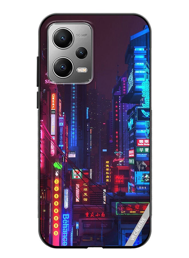 Protective Case Cover For Xiaomi Redmi Note 12 Pro Street Nights Design Multicolour
