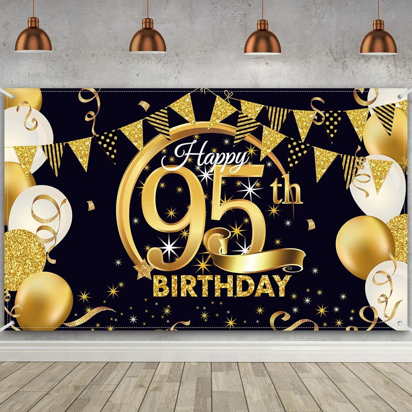 الرائد Al Raied Ars 95th Birthday Party Decoration Extra Large Fabric Sign Poster