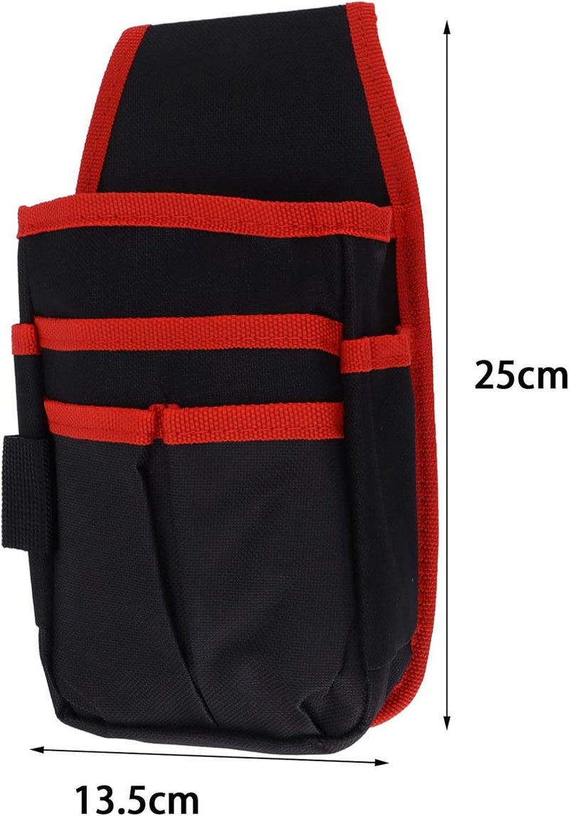 cheekyglo Tool Belt Pouch with Adjustable Belt, Oxford Tool Bag, Waist Bag with Multi Pocket for Car Tools,Garden,Gardening,Florist,Electricians,Technicians,Red - Image 4