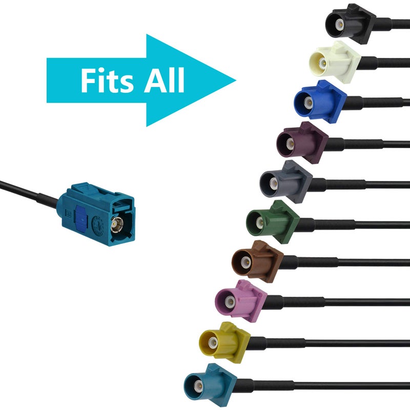 Bingfu Fakra Z Female to Female Vehicle Antenna Extension Cable 1m 3 feet for Car Stereo Android Head Unit GPS Navigation FM AM Radio Sirius XM Satellite Radio 4G LTE Telematics Bluetooth Module - Image 3