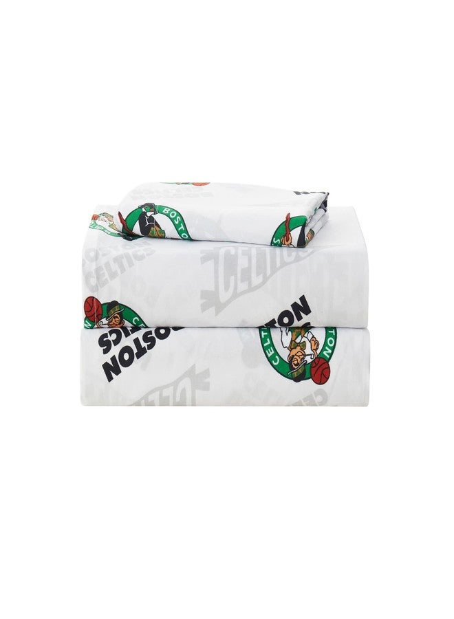 NORTHWEST Officially Licensed Boston Celtics NBA Full Size Sheet Set – Soft Team Logo Bedding for Dorms, Bedrooms, Fan Caves & Game Day Style - Image 3
