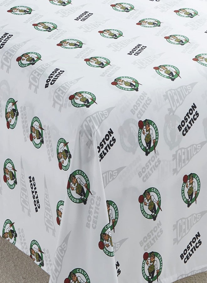 NORTHWEST Officially Licensed Boston Celtics NBA Full Size Sheet Set – Soft Team Logo Bedding for Dorms, Bedrooms, Fan Caves & Game Day Style - Image 4