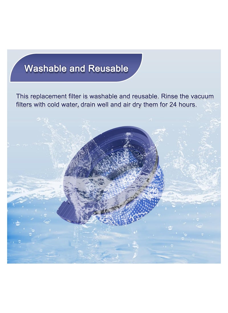 2 Pack Vacuum Filters Replacement Parts Vacuum Cleaner Washable Micro Filters Filters for Samsung BESPOKE Jet VS20A958FWN, VS20A95923B/AA, VS20A95923N/AA, VS20A95923W/AA Cordless Stick Vacuum