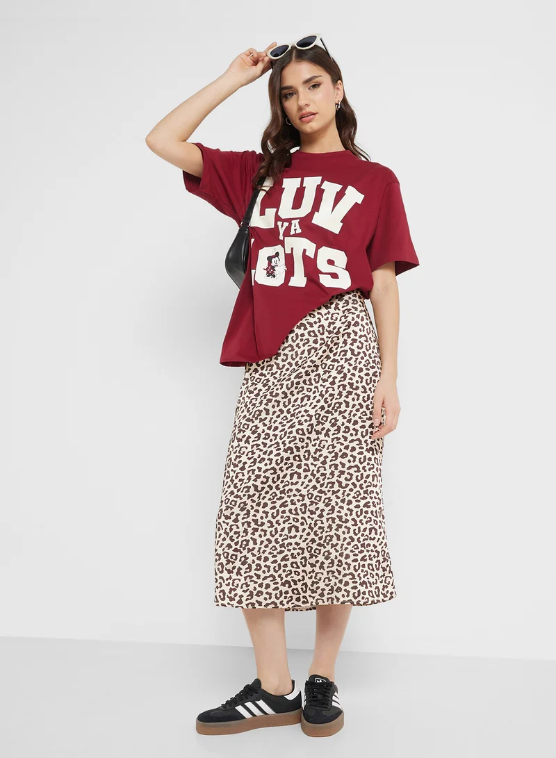 ديزني Minnie Oversize Graphic T-Shirt