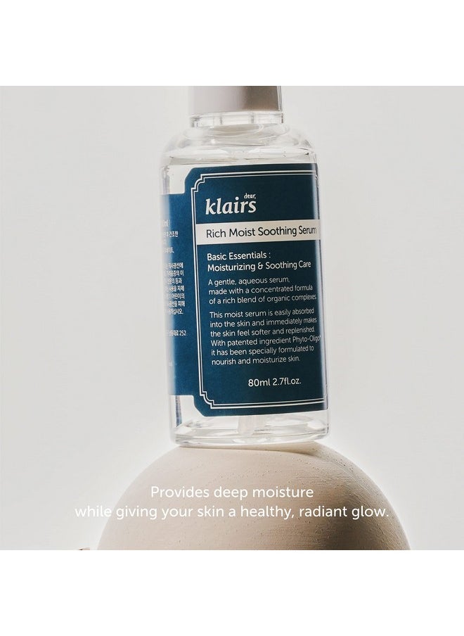 DearKlairs [Dear Klairs] Rich Moist Soothing Serum 2 7 fl oz 80 ml, Instant absorption, Non-greasy, hydration, cooling, basic care, unscented, Renewal  - Image 2