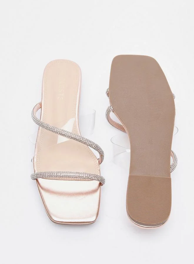 Celeste Women's Embellished Slip-On Strap Sandals