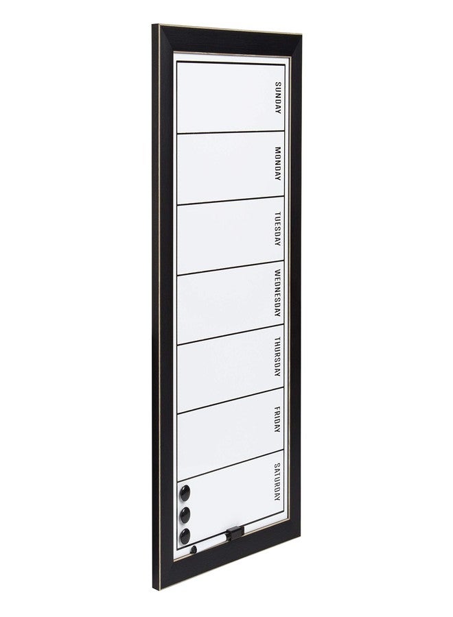 DesignOvation Wyeth Framed Magnetic Dry Erase Weekly Calendar, Black - Image 3
