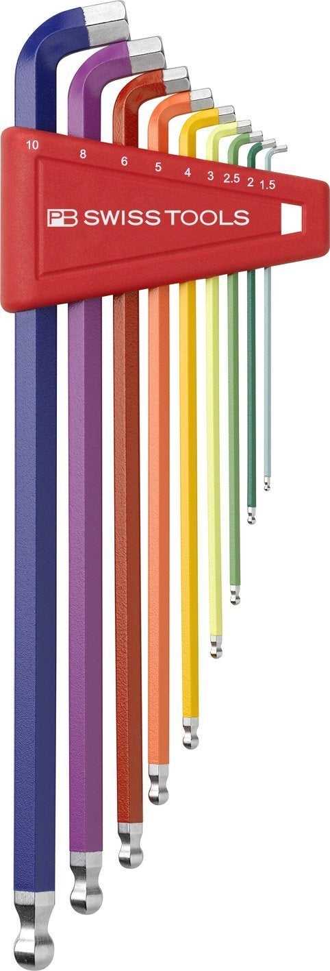 Pb Swiss Tools Pb 2212Lh-10 Rb Ballend Hex Wrench Set Long Stubby Tip Rainbow - Image 3