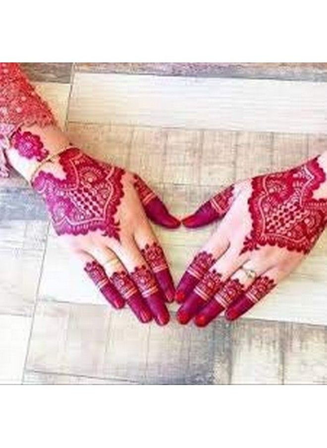 Amina - Henna Instant Tatto Red Outline Mehndi/No Chemicals Dyes Color Paste Cone (Red 12 Piece) (Red) - Image 1
