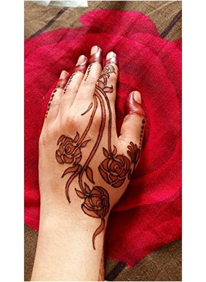 Amina - Henna Instant Tatto Red Outline Mehndi/No Chemicals Dyes Color Paste Cone (Red 12 Piece) (Red) - Image 1