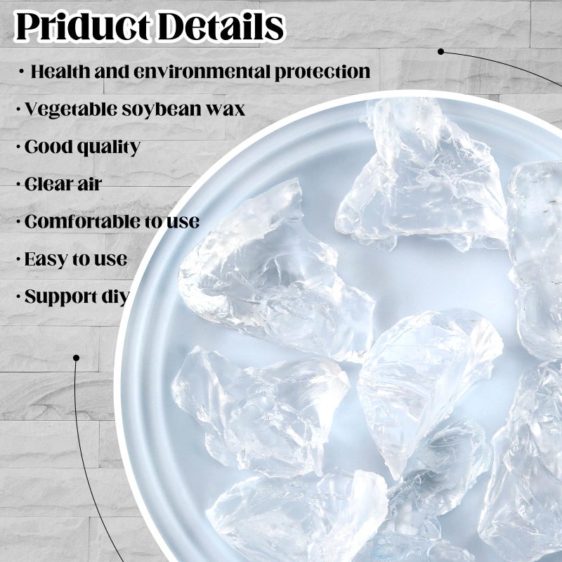 Heigble 6.6 lb High Density Transparent Gel Candle Wax Clear Gel Wax Jelly Candle 100 Pcs Wick and 100 Pcs Wick Stickers for DIY Making Handmade Projects Material Supplies - Image 2