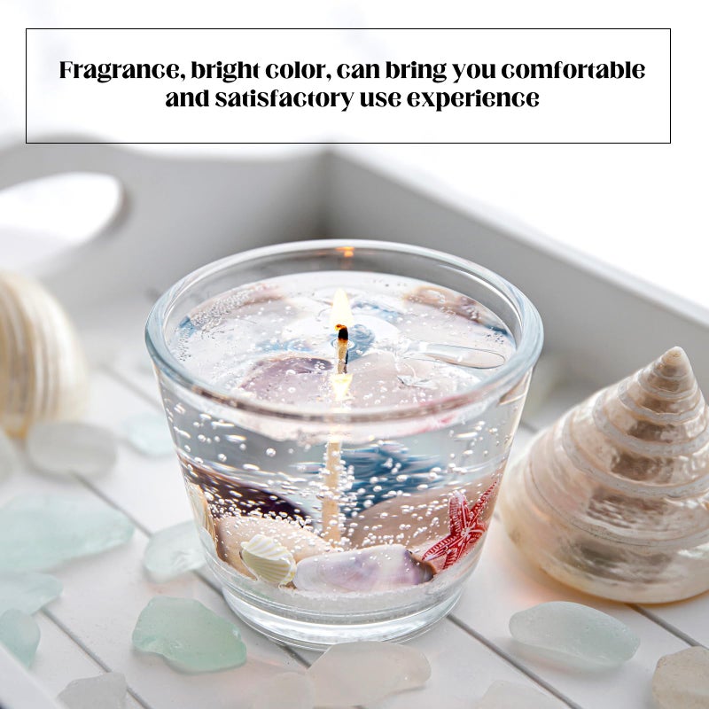 Heigble 6.6 lb High Density Transparent Gel Candle Wax Clear Gel Wax Jelly Candle 100 Pcs Wick and 100 Pcs Wick Stickers for DIY Making Handmade Projects Material Supplies - Image 4