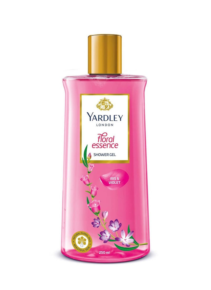 Yardley Yardley London Floral Essence Shower Gel Iris and Violet 250ml White  - Image 1