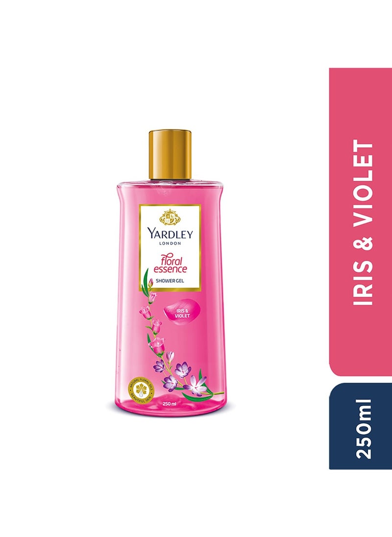 Yardley Yardley London Floral Essence Shower Gel Iris and Violet 250ml White  - Image 2