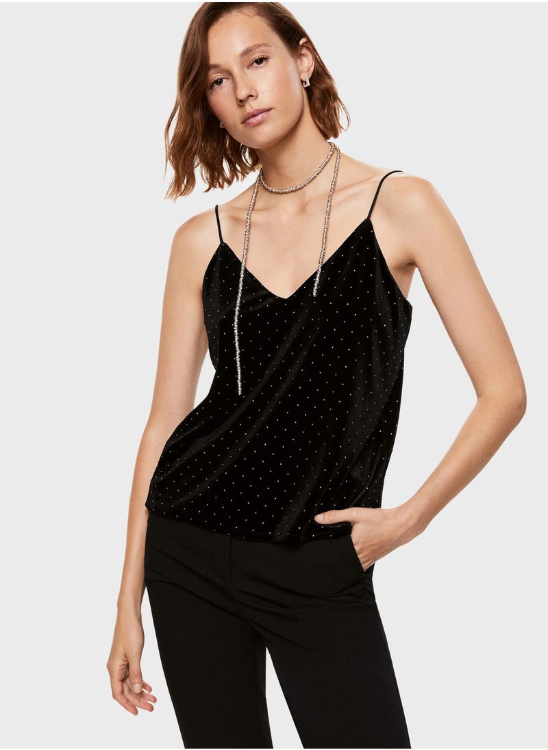 MANGO - Strappy Printed Cami - Image 1