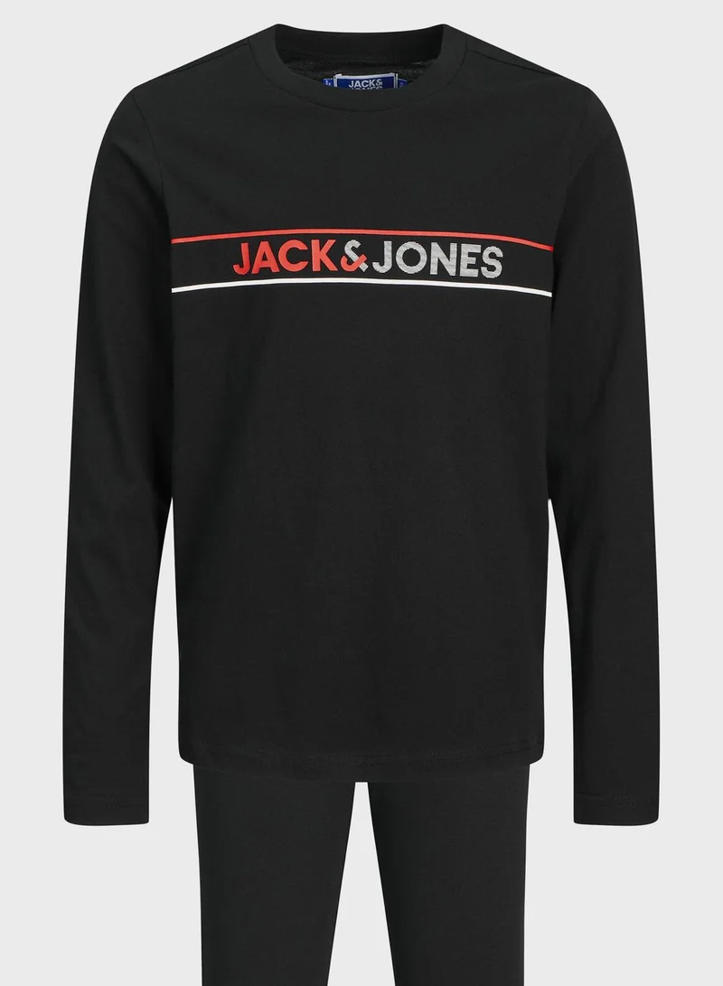 Jack & Jones Junior Youth Logo T-Shirt & Sweatpants