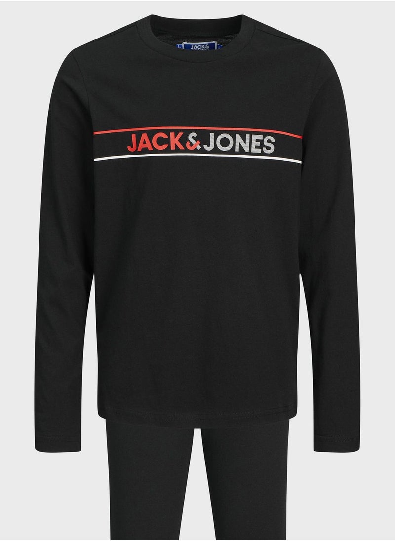 Jack & Jones Junior - Youth Logo T-Shirt & Sweatpants - Image 1