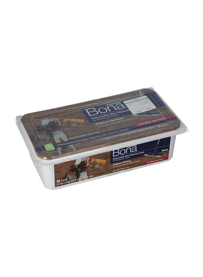 BONA 12-Piece Disposable Wet Cleaning Pads 17 x 5inch - Image 2