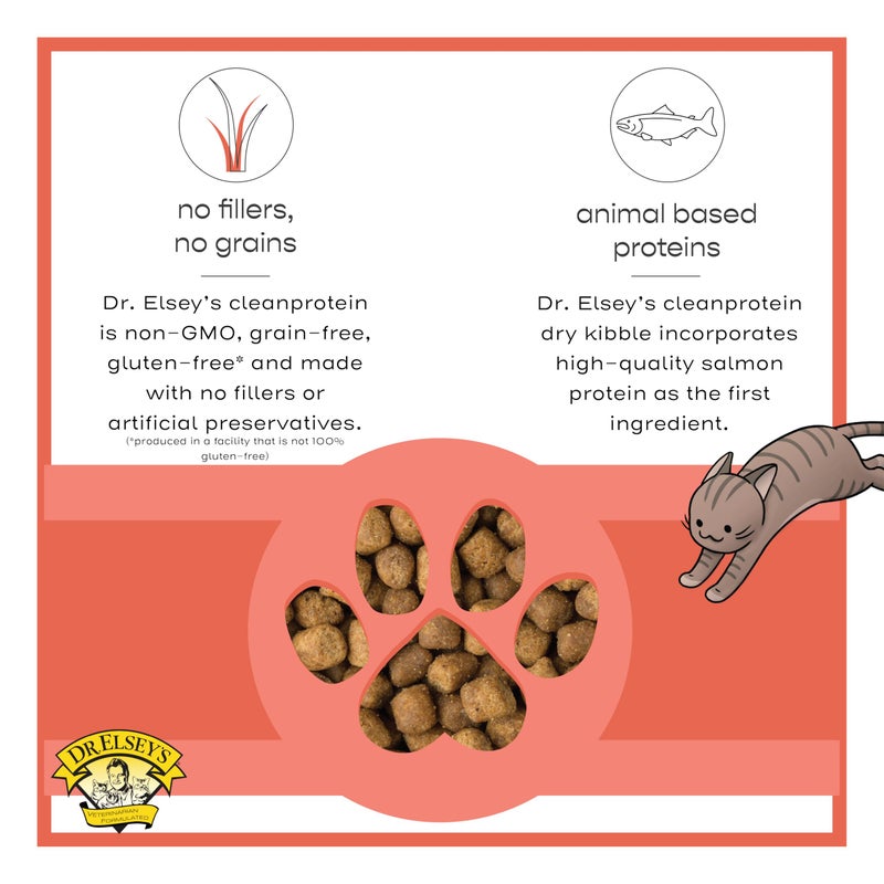 Dr. Elsey's طعام قطط جاف من دكتور إلسي بنكهة السلمون، 2 باوند (عبوة من 1) - Image 4
