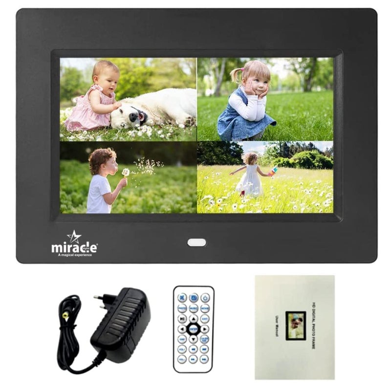miracle digital 7''(17.78) IPS Digital Photo Frame High-Def Screen Built in 8GB Memory 2GB RAM 180°Wide Angle Viewing Video Audio Support SD USB Disk Card Remote Photos SlideShow - Image 4