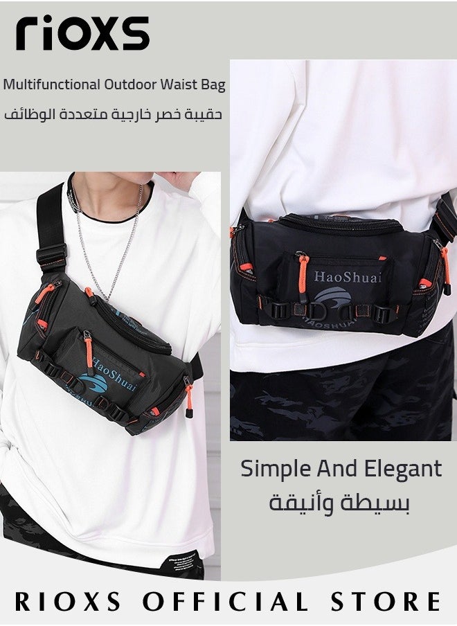 ريوكس حقيبة كروسبودي حقيبة كتف للرجال والنساء حقيبة ظهر عارضة خفيفة الوزن مقاومة للماء حقيبة ظهر للسفر لمسافات طويلة  - Image 3