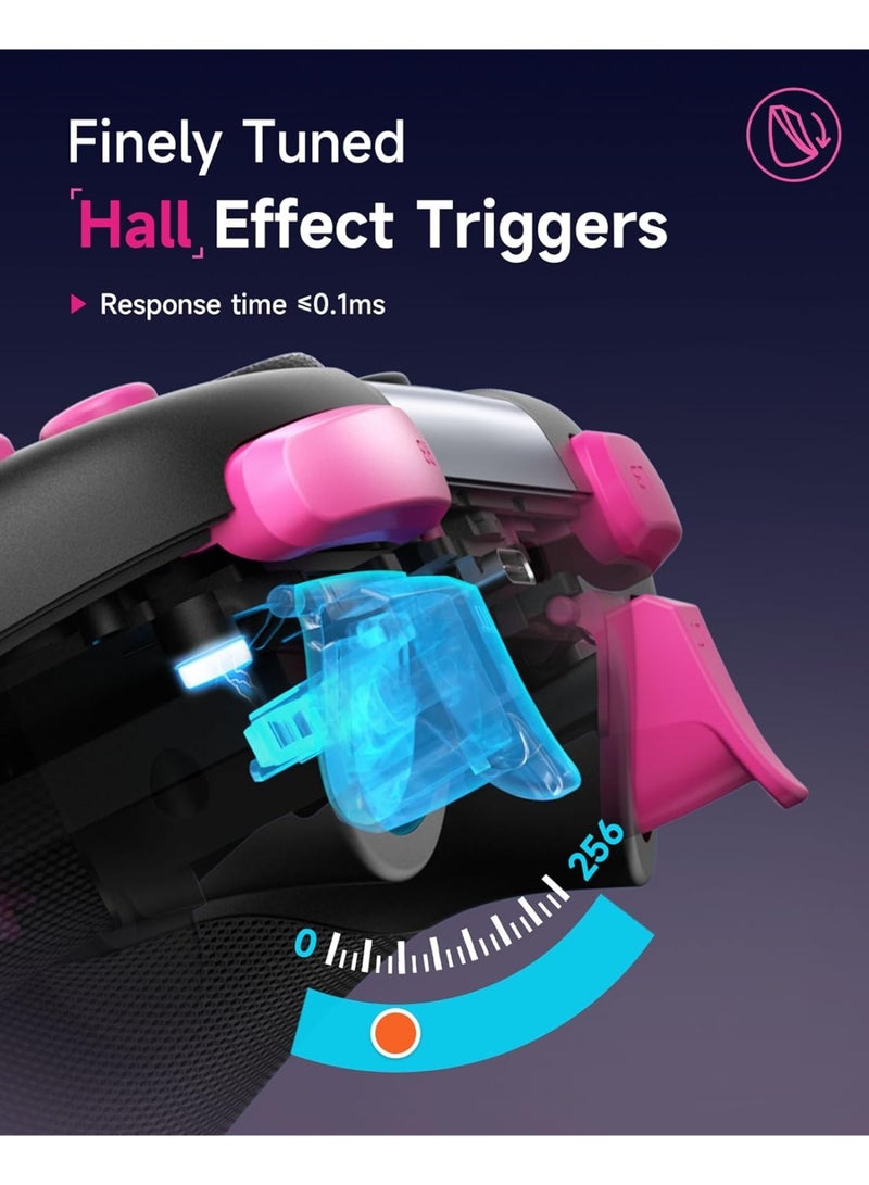 EasySMX جهاز تحكم ألعاب كلاسيكي EasySMX X05 بلوتوث لجهاز الكمبيوتر/ستيم/آيفون/أندرويد/سويتش مع تأثير هول وأضواء RGB الزناد، اهتزاز توربو مضاد للانجراف، بطارية 750 مللي أمبير متوافقة مع Black Myth: Wukong، دعم متعدد المنصات - Image 4