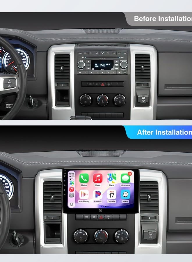 AINAVI 10 inch (4G+64G) Touchscreen Car Stereo for Dodge Ram 1500 2500 3500 (2009-2012) Radio Replacement Kit Upgrade with Wireless CarPlay Android Auto 5G WiFi BT GPS Navigation - Image 2