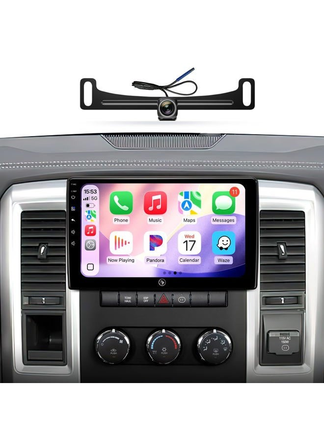 AINAVI 10 inch (4G+64G) Touchscreen Car Stereo for Dodge Ram 1500 2500 3500 (2009-2012) Radio Replacement Kit Upgrade with Wireless CarPlay Android Auto 5G WiFi BT GPS Navigation - Image 1