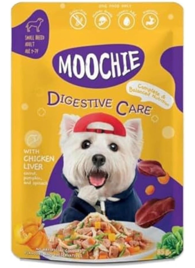 MOOCHIE Dog Food Casserole With Chicken Liver - Digestive Care Pouch 85G - Pack 12  - Image 1
