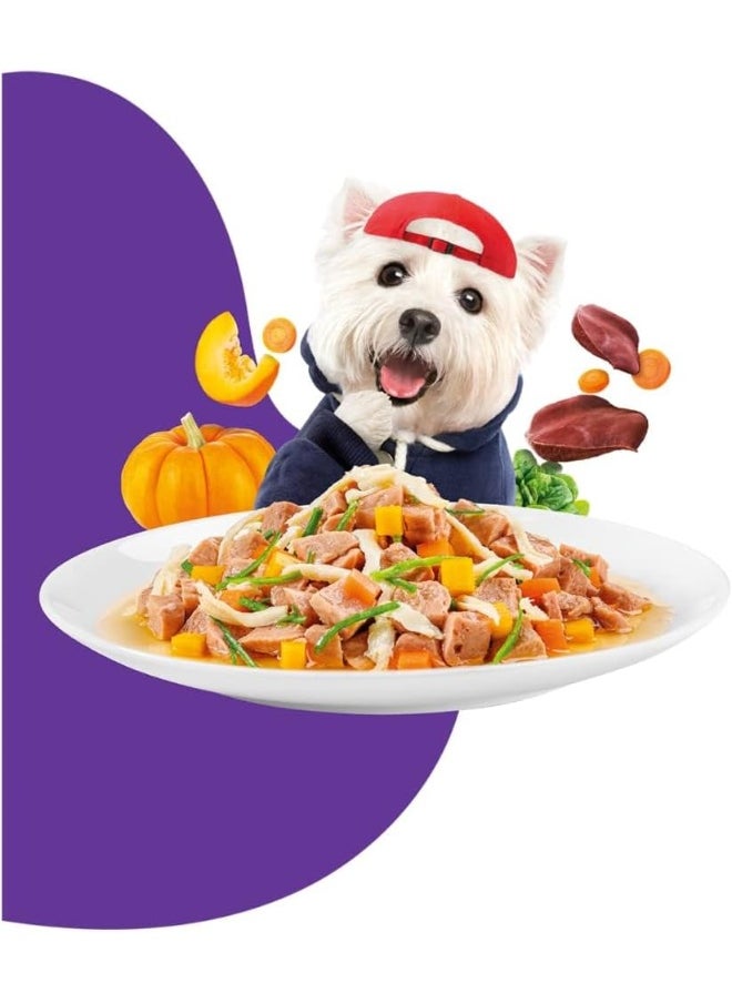 MOOCHIE Dog Food Casserole With Chicken Liver - Digestive Care Pouch 85G - Pack 12  - Image 2