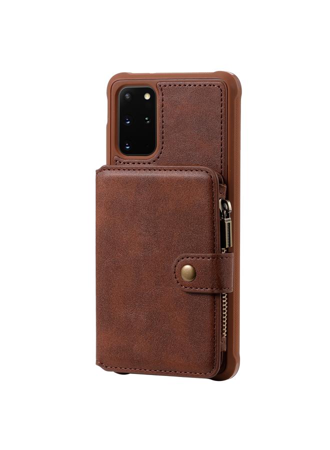 اس-توب جراب لهاتف Galaxy S20+ جراب واقٍ مقاوم للصدمات بسحاب مع فتحات للبطاقات وقوس وحامل للصور ووظيفة المحفظة - Image 2