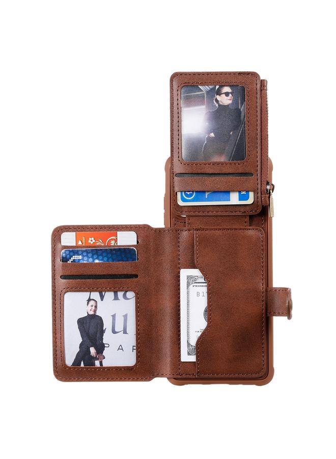 اس-توب جراب لهاتف Galaxy S20+ جراب واقٍ مقاوم للصدمات بسحاب مع فتحات للبطاقات وقوس وحامل للصور ووظيفة المحفظة - Image 4