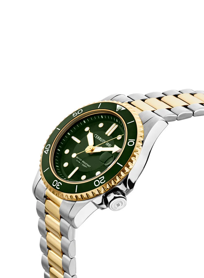 شيروتي 1881 Cerruti Watch for Men - Green Dial - 43 MM