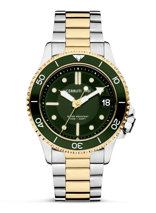شيروتي 1881 Cerruti Watch for Men - Green Dial - 43 MM