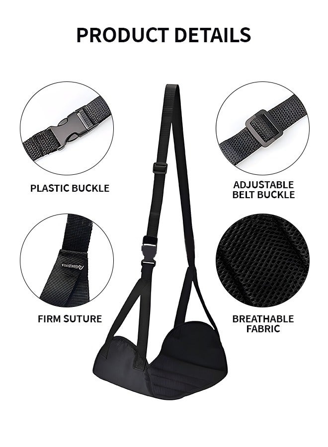 GROIC Travel Foot Rest, Portable Footrest Flight Carry, No Clashing Foot Hammock & Portable Plane Leg Rest, Adjustable Height Foot Rest Travel Accessories Footrests Hammock - Image 2