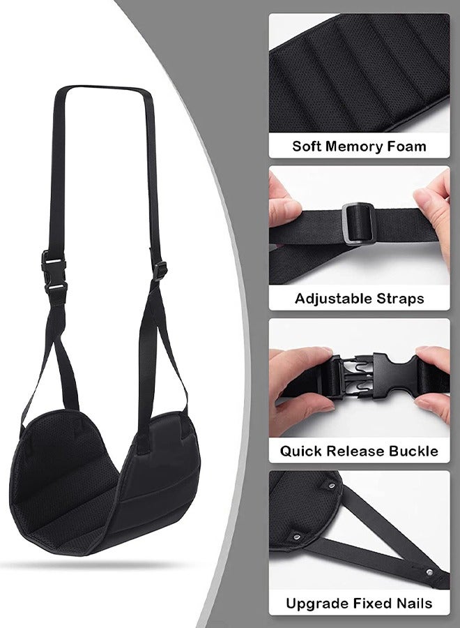 GROIC Travel Foot Rest, Portable Footrest Flight Carry, No Clashing Foot Hammock & Portable Plane Leg Rest, Adjustable Height Foot Rest Travel Accessories Footrests Hammock - Image 4