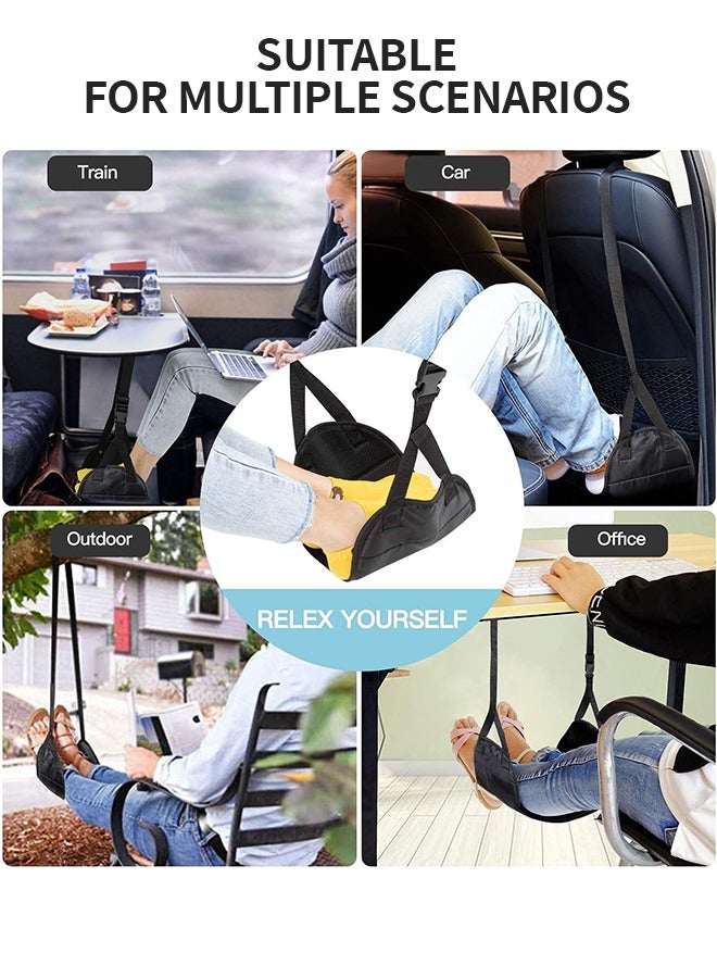 GROIC Travel Foot Rest, Portable Footrest Flight Carry, No Clashing Foot Hammock & Portable Plane Leg Rest, Adjustable Height Foot Rest Travel Accessories Footrests Hammock - Image 5