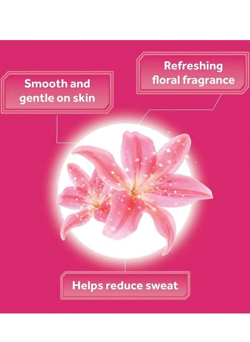 Pond's Dreamflower Fragrant Talc Pink Lily 400g - Image 2