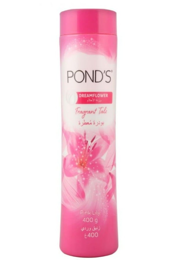 Pond's Dreamflower Fragrant Talc Pink Lily 400g - Image 1