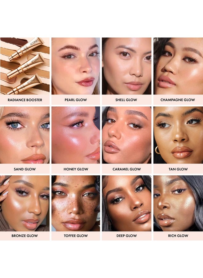 ICONIC LONDON - ICONIC LONDON Radiance Booster | Liquid Radiance Lightweight Skin Tint for a Glowy Makeup Look, Cruelty Free, Vegan Makeup (Sand Glow) 30 mL/ 1.01 Fl Oz - Image 1