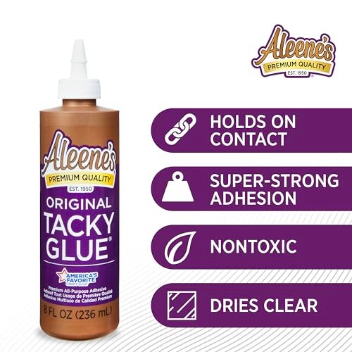 Aleene's Original Tacky Glue, All Purpose Adhesive, Perfect for Crafts and DIY Projects, Dries Fast and Clear, 8 fl oz 3-Pack - Image 2