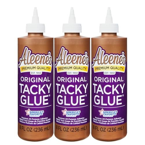 Aleene's Original Tacky Glue, All Purpose Adhesive, Perfect for Crafts and DIY Projects, Dries Fast and Clear, 8 fl oz 3-Pack - Image 1